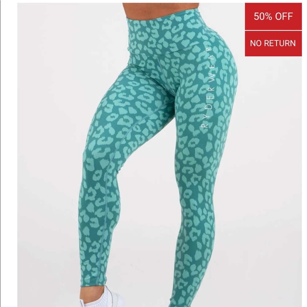 ryderwear teal instinct leggings